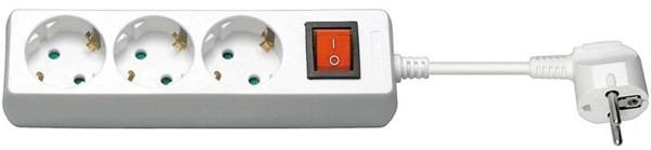 Pro Pro Power Socket x3 - Wh - Switch - 1.5m 4040849512858