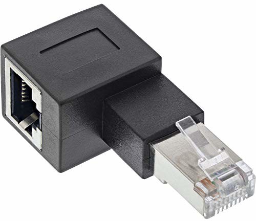 InLine RJ45 Adapter Cat.6A, wtyczka RJ45 / gniazdo, 90° zagięty w lewo 69991D 69991D