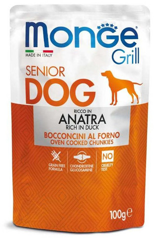 Monge Grill Dog Buste Karma dla psa Senior kaczka 100 g