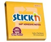 Stick'n Karteczki samop. STICK'N 76x76 360st. - c.żółty