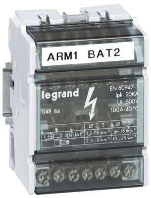 Legrand Blok listew rozdzielczych 4-biegunowy 100A BR 4-7 004884 004884