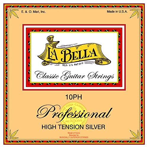 La Bella labella 653757 zestaw strun zapewnia Klassik gitara Professional High Tension Srebrny 653757