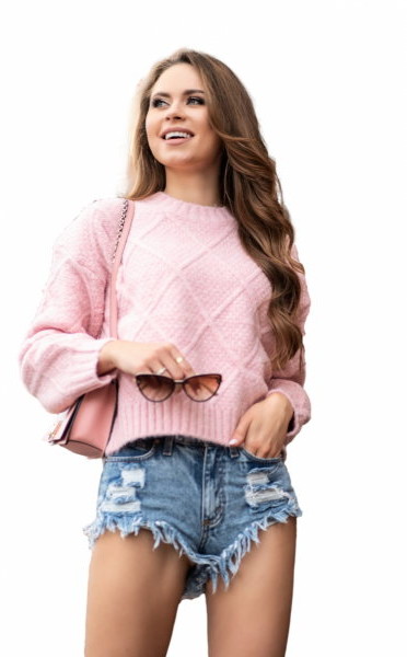 Merribel Merribel Xmasin Pink sweter damski