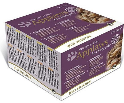 Applaws Cat Tin Multipack Jelly Selection 4x(12x70g) mokra karma dla kota Mix smaków w galaretce