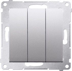 Simon Łącznik podtynkowy 54 DW31.01/43 potrójny srebrny mat DW31.01/43