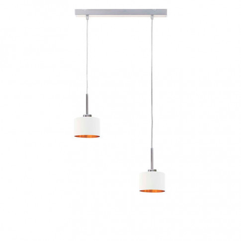 Lampa wisząca z abażurami na chromowanym stelażu - D1-W76