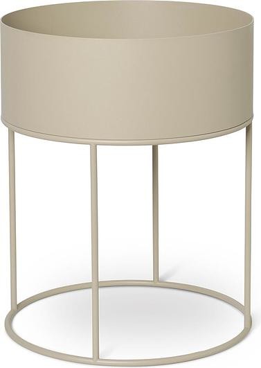 Ferm Living Kwietnik Plant Box okrągły piaskowy 100183693