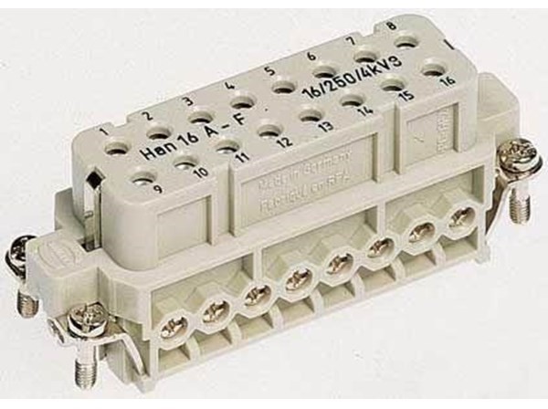 Harting Han A 16 pos female insert screw 09200162812