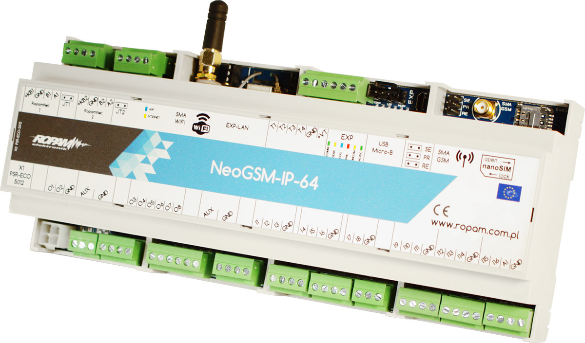 Ropam Centrala alarmowa NeoGSM-IP-64-D12M NeoGSM-IP-64-D12M