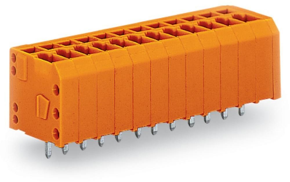 Wago Zacisk sprężynowy 1.50 mm Ilość PIN 12 739-342 Kolor pomarańczowy 100 szt 739-342