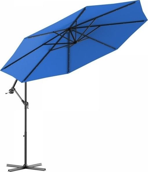 Costway Parasol ogrodowy na balkon taras z wysięgnikiem 300 cm OP70754BL