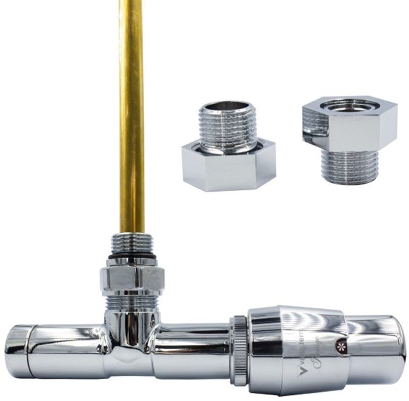 Varioterm Zawór termostatyczny UNICO ze złączką Pex/Cu / GZ1/2 - chrom instalacja 1/2 - GZ1/2 prawy UGS0202CFK/P(GZ1/2)