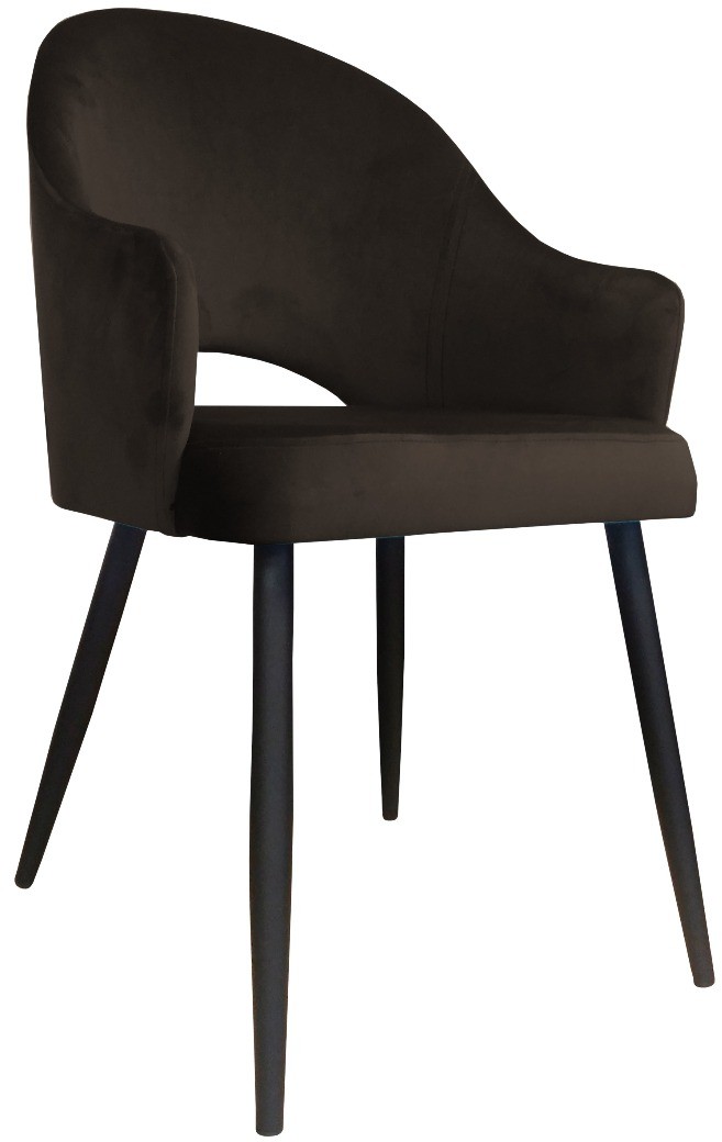 Atos Krzesło JENISEJ VELVET brązowe kubełkowe na metalowych nogach VELVET-MG05