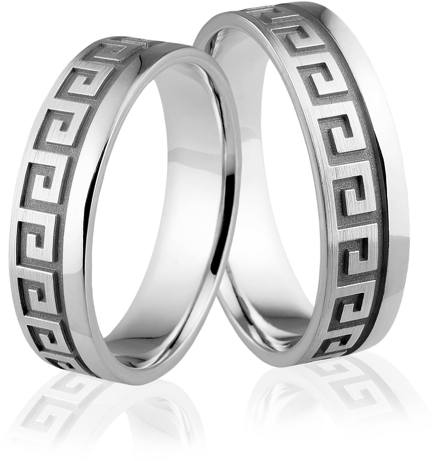 Eminence Obrączki srebrne z greckim wzorem - wzór Ag-334 Ag-334