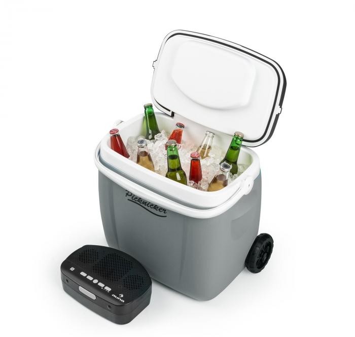 Picknicker Auna Auna Trolley Music Cooler Przenośna chłodziarka na kółkach 36l głośni BLG2-CB-36GR