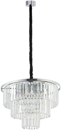 Nowodvorski Luksusowy plafon kryształowy CRISTAL SILVER M 9x E14 40W srebrny 7628