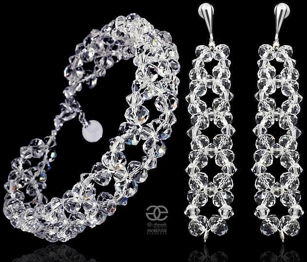 Arande Komplet SWAROVSKI ŚLUB BRIOLETTE SREBRO CERTYFIKAT 4430420780