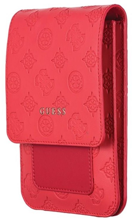 Guess 4G Peony Wallet Bag torba z przegrodą na smartfona czerwona