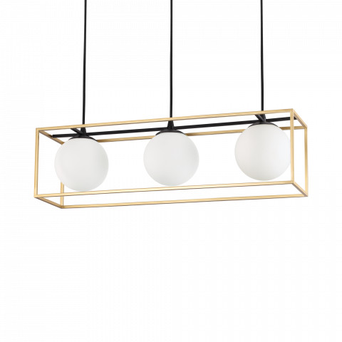Ideal Lux Żyrandol Lingotto SP3 198125 nowoczesna oprawa w kolorze mosiądzu 198125
