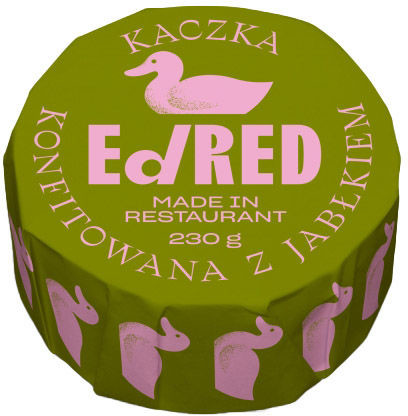 Ed red Żywność konserwowana Ed Red - kaczka konfitowana z jabłkiem 230 g