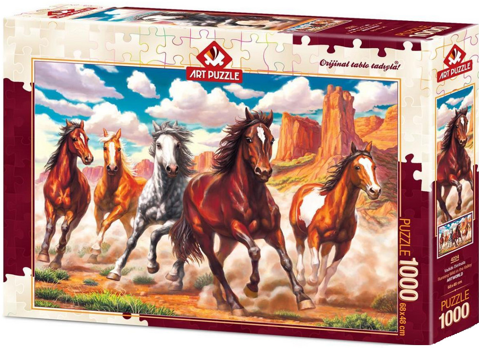 Artpuzzle Puzzle 1000 elementów. Dzikie konie w dolinie