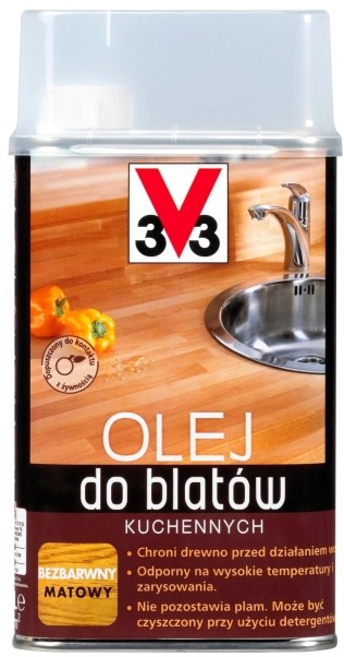 V33 Olej do blat$387w kuchennych bezbarwny 0 5 l