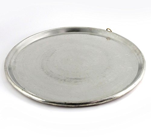 Agnelli pentole agnelli forma do pieczenia do farinata (typowo włoskim naleśniki), kute, stożkowa, z miedzi, z krawędzią, wysokość 2 cm, złoto, 60 cm COCU43/360