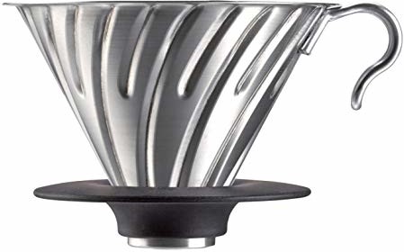 Hario metalowy Drip V60-02 stalowy z silikonową po