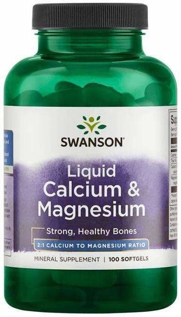 SWANSON Liquid Calcium & Magnesium 100 softgels SWANSON25