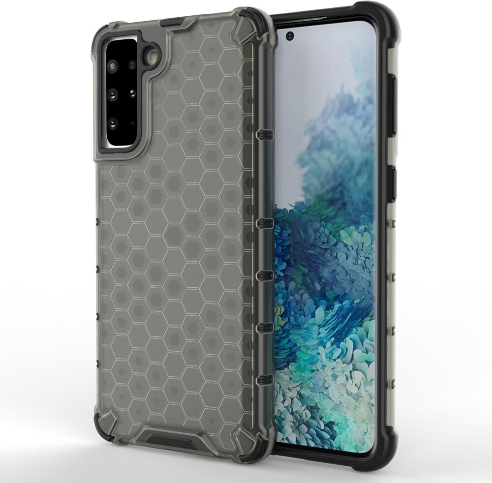 Hurtel Honeycomb etui pancerny pokrowiec z żelową ramką Samsung Galaxy S22+ (S22 Plus) czarny