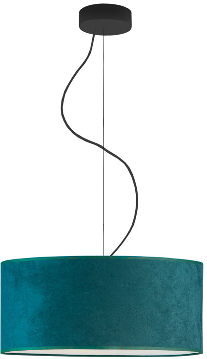 LYSNE Żyrandol w nowoczesnym stylu HAJFA VELVET fi 40 cm kolor zieleń butelkowa 14529V/9 kolor zieleń butelkowa