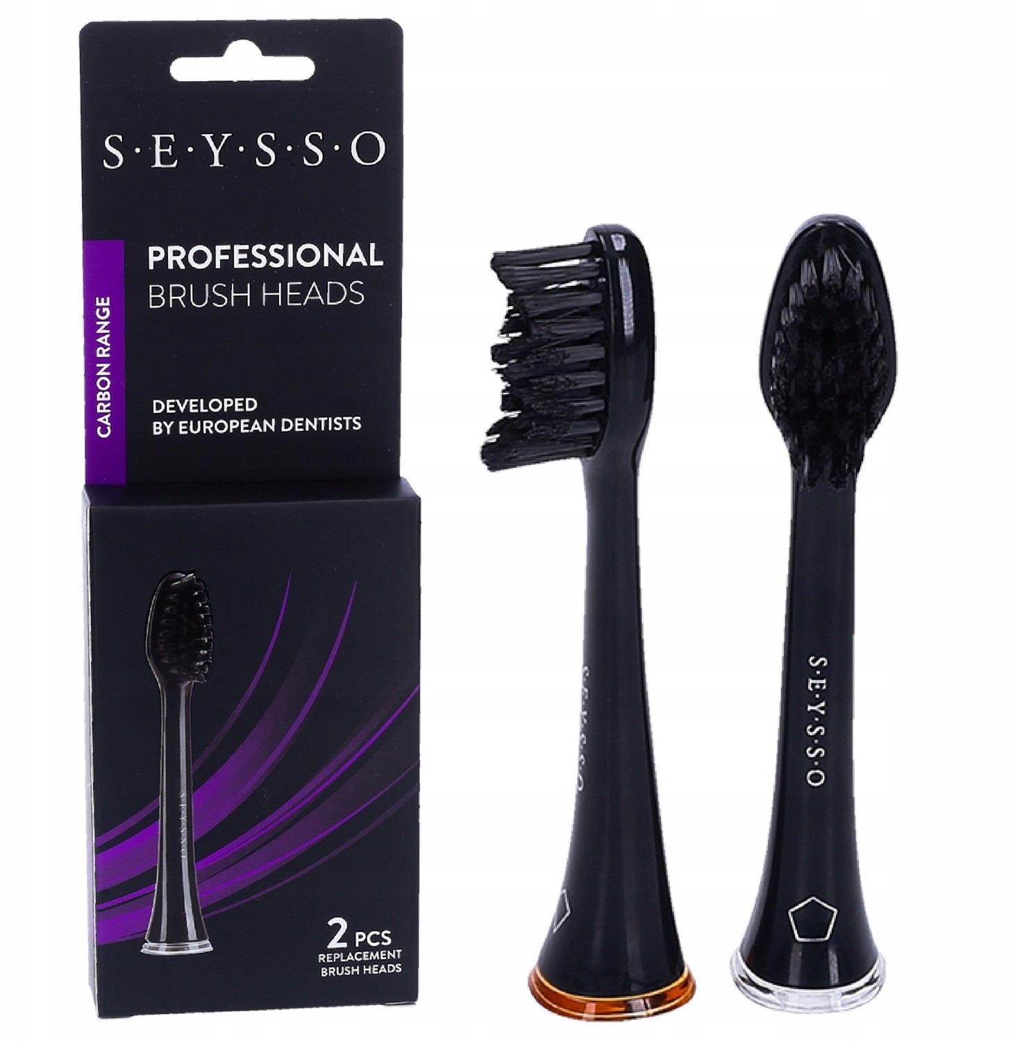 Seysso Basic Czarna Soniczna Szczotecka 2 końcówki