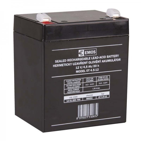 AGM Emos Akumulator 12V 4.5Ah F4.7 B9653 B9653