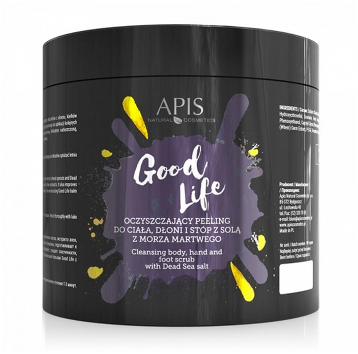 Apis ACTIVESHOP GOOD LIFE OCZYSZCZAJĄCY PEELING DO CIAŁA, DŁONI I STÓP, 700 G