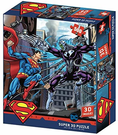 DC Comic DC Comic SM32522 Superman vs Electro Puzzle efekt 3D, wielokolorowa SM32522