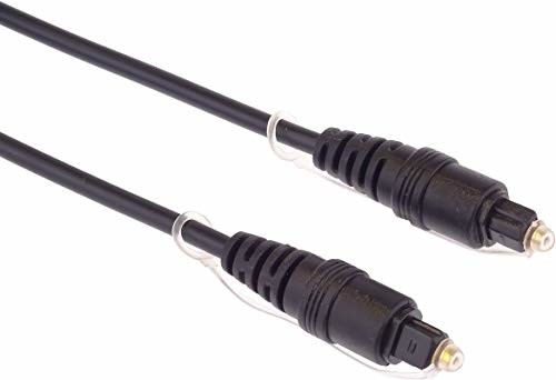PremiumCord Toslink optyczny kabel audio, 1,5 m, Toslink Plug-on-Plug, kabel cyfrowy do zestawu stereo HiFi, sounbar TV, HQ Audio, lutowany, czarny kolor kjtos015