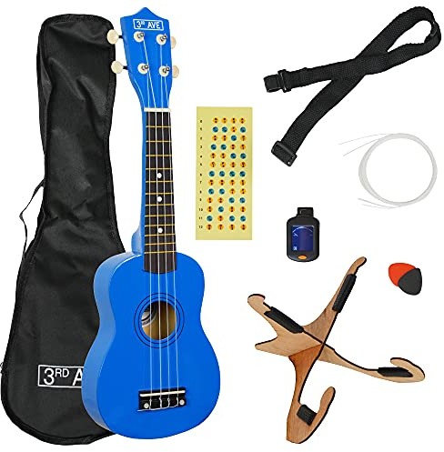 3rd Avenue 3rd Avenue Ukulele sopranowe opakowanie niebieskie STX40BUPK