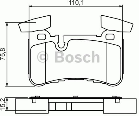 Bosch Zestaw klocków hamulcowych, hamulce tarczowe 0 986 494 411