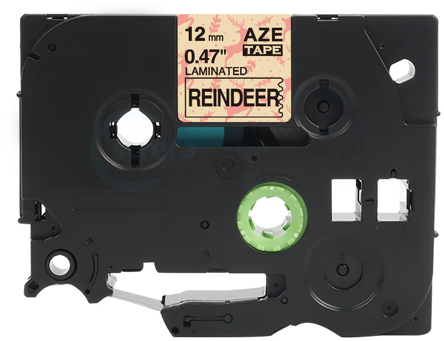 Brother strefadrukarek.pl Taśma TZe-MPCC31 12mm x 8m ozdobna renifery czarny nadruk - zamiennik| OSZCZĘDZAJ DO 80% - ZADZWOŃ! 730811399 PROMOCJA! TZE-MPCC31