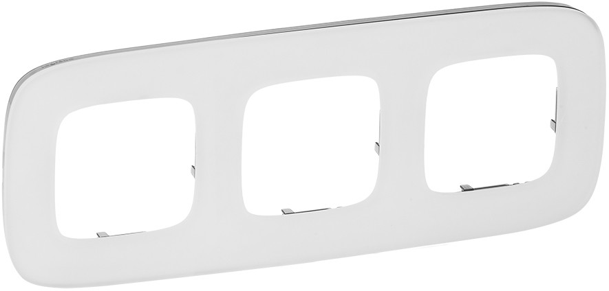 Legrand Ramka potrójna VALENA ALLURE białe szkło 755543