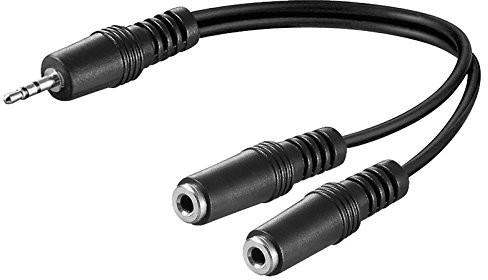 Goobay AVK 317 020 audio/video cable (3,5 MM wtyczka stereo 2 X 3,5 MM Stereo sprzęgła) 0,2 m