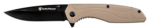 Smith & Wesson nóż jednoręczny, stal 8 Cr13MoV, powlekany, Flipper, Liner Lock, khakifarbene TWS-misy, stal nierdzewna Clip 1084312