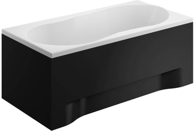 Polimat Wanna prostokątna 170x75 Gracja czarna obudowa + Syfon 00013, 00858, 00860