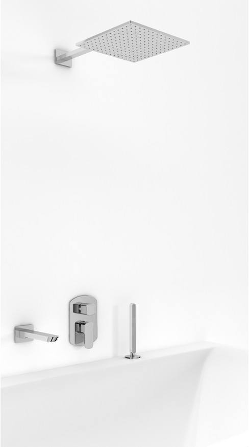 Zdjęcia - Zestaw prysznicowy Kohlman Foxal zestaw prysznicowo-wannowy z deszczownicą kwadratową 25x25 c 
