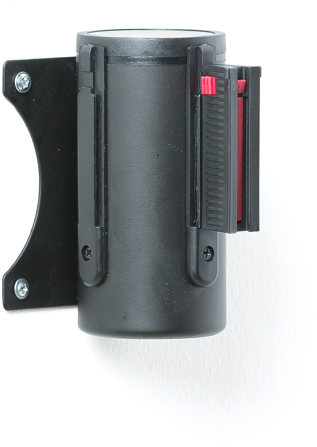 AJ Produkty Uchwyt z taśmą, montaż do ściany, 2300 mm, czarny, taśma czerwony/biały