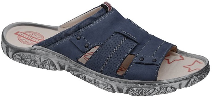 Krisbut Klapki 1180-2-9 Granatowe męskie 29056