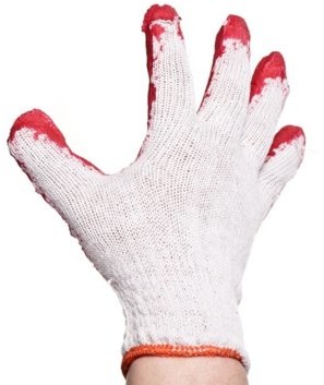 No name Rękawiczki ogrodowe uniwersalny biało-czerwone