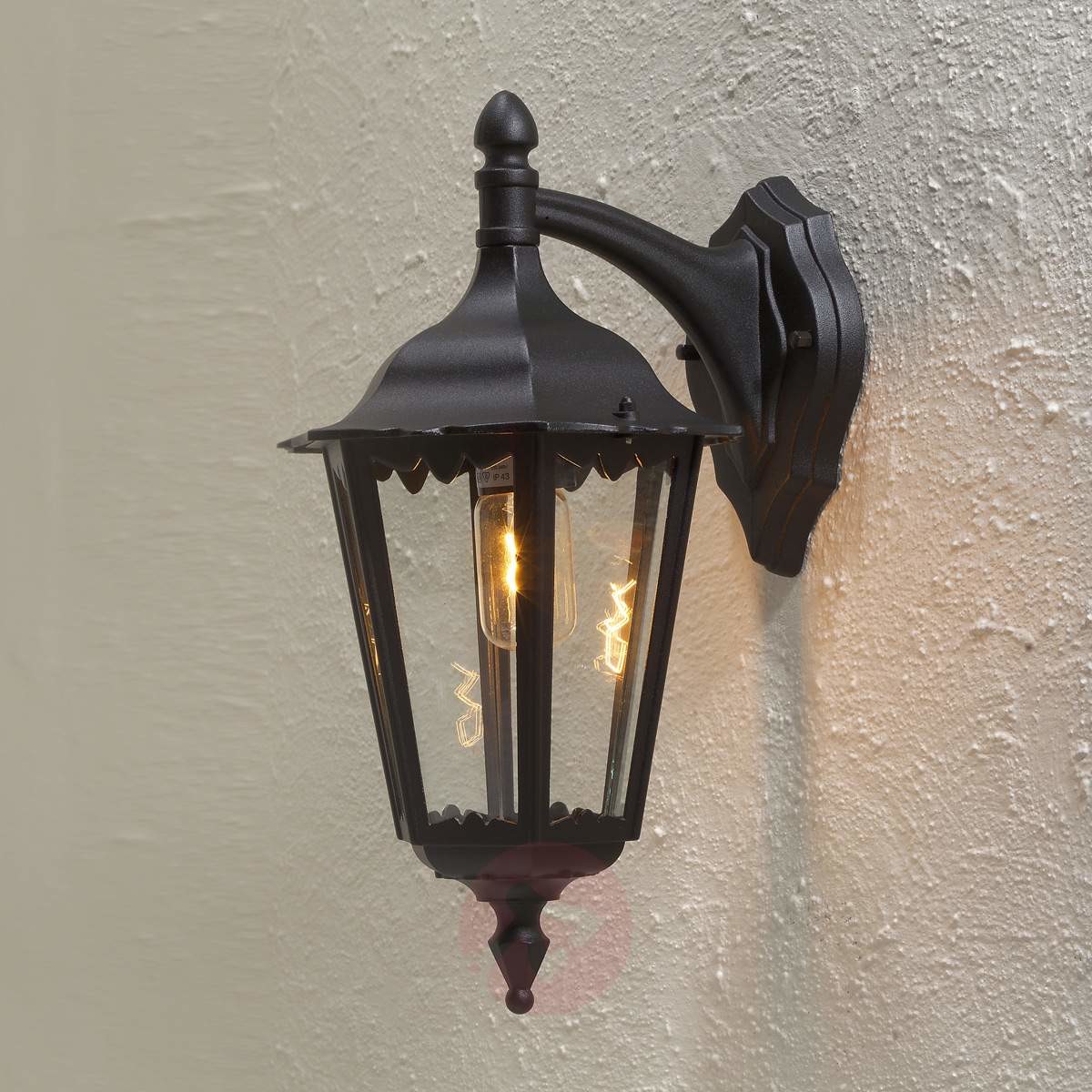 Konstsmide Firenze lampa ścienna Czarny, 1-punktowy 7212-750-DO1