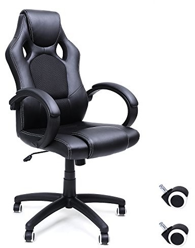 Songmics Racing OBG56 krzesło biurowe, z ekoskóry OBG56B