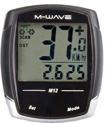 M-wave M12 Bicycle Computer, Black 244734